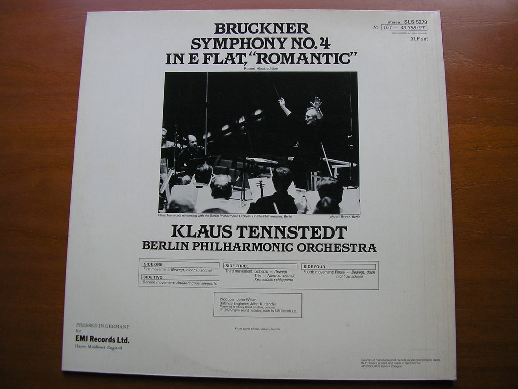 BRUCKNER: SYMPHONY No. 4 'Romantic'       TENNSTEDT / BERLIN PHILHARMONIC     SLS 5279