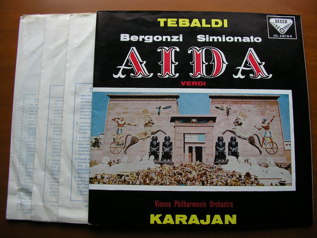 VERDI: AIDA TEBALDI / BERGONZI / MacNEIL / SIMIONATO / VIENNA PHILHARMONIC ORCHESTRA / KARAJAN    SXL 2167 - 9