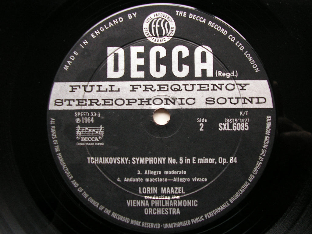 SXL 6085 TCHAIKOVSKY: SYMPHONY No. 5 MAAZEL / VIENNA PHILHARMONIC