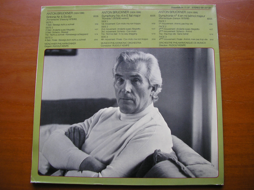 BRUCKNER: SYMPHONY No. 4 'Romantic'         KEMPE / MUNICH PHILHARMONIC      EB 227 391