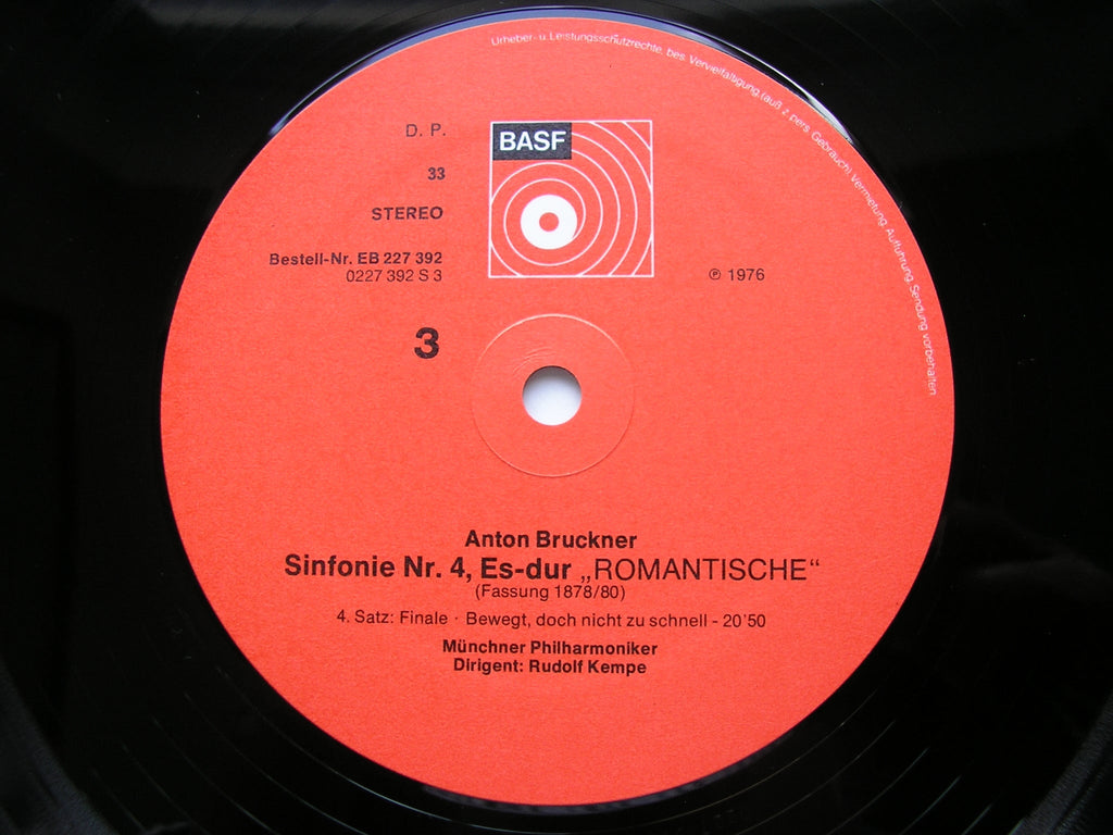 BRUCKNER: SYMPHONY No. 4 'Romantic'         KEMPE / MUNICH PHILHARMONIC      EB 227 391