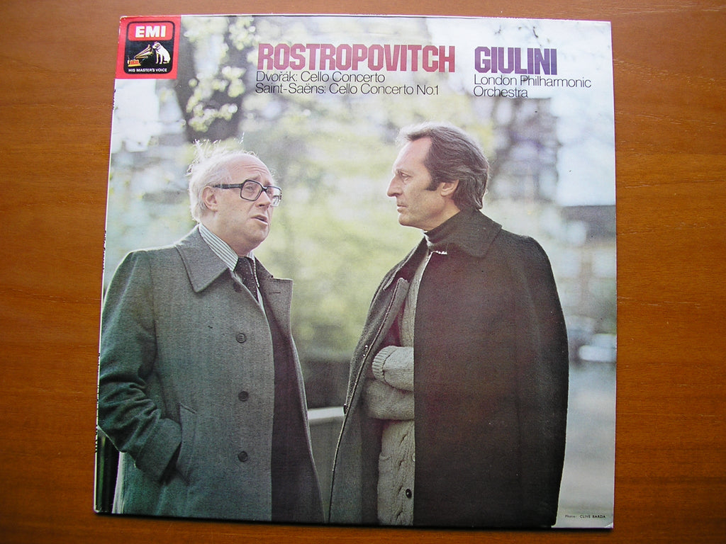 DVORAK: CELLO CONCERTO / SAINT-SAENS: CELLO CONCERTO No. 1      ROSTROPOVICH / LPO / GIULINI      ASD 3452