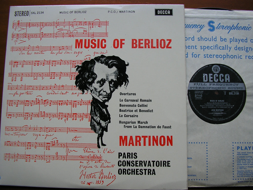 SXL 2134 BERLIOZ: OVERTURES / HUNGARIAN MARCH MARTINON / PARIS CONSERVATOIRE
