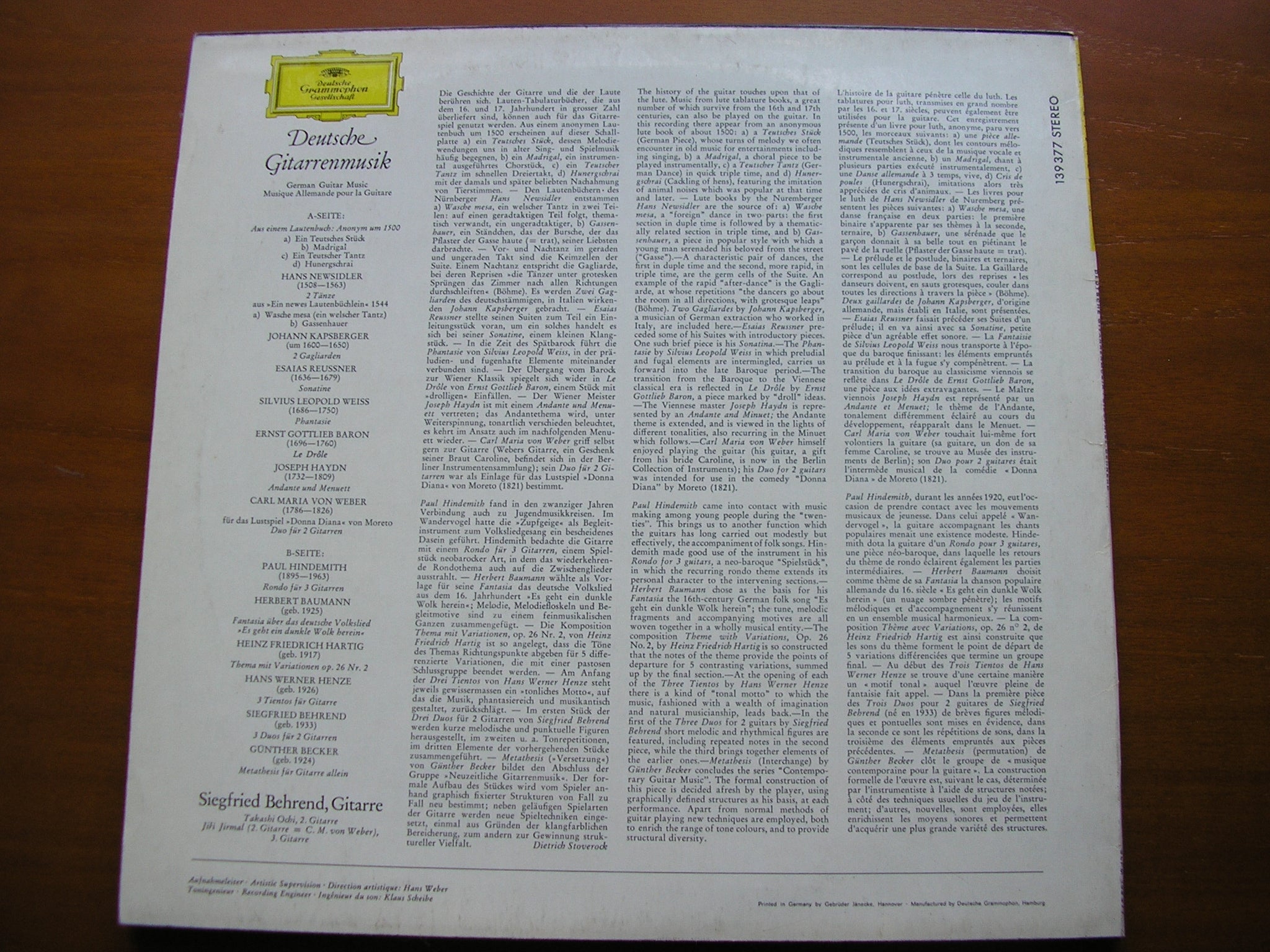 500 YEARS OF GERMAN GUITAR MUSIC      BEHREND     139 377