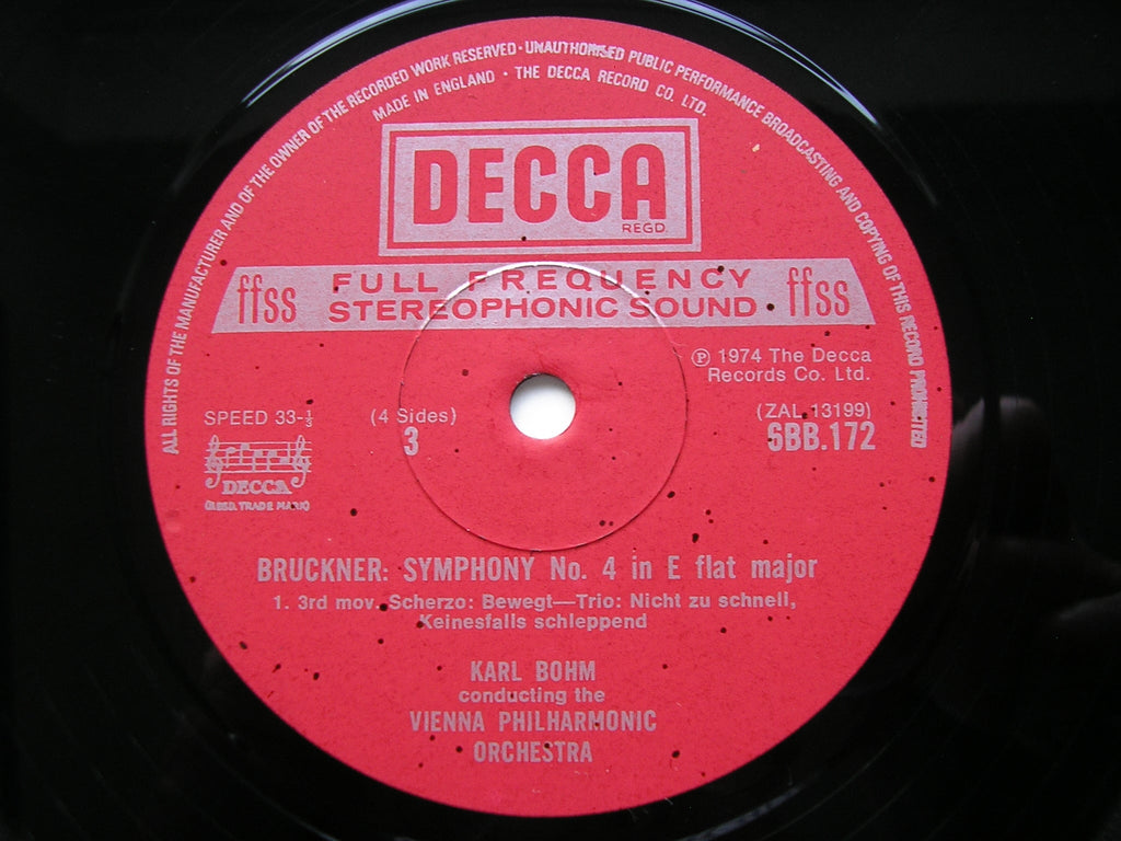 BRUCKNER: SYMPHONY No. 4 'Romantic'      BOHM / VIENNA PHILHARMONIC      6BB 171/2