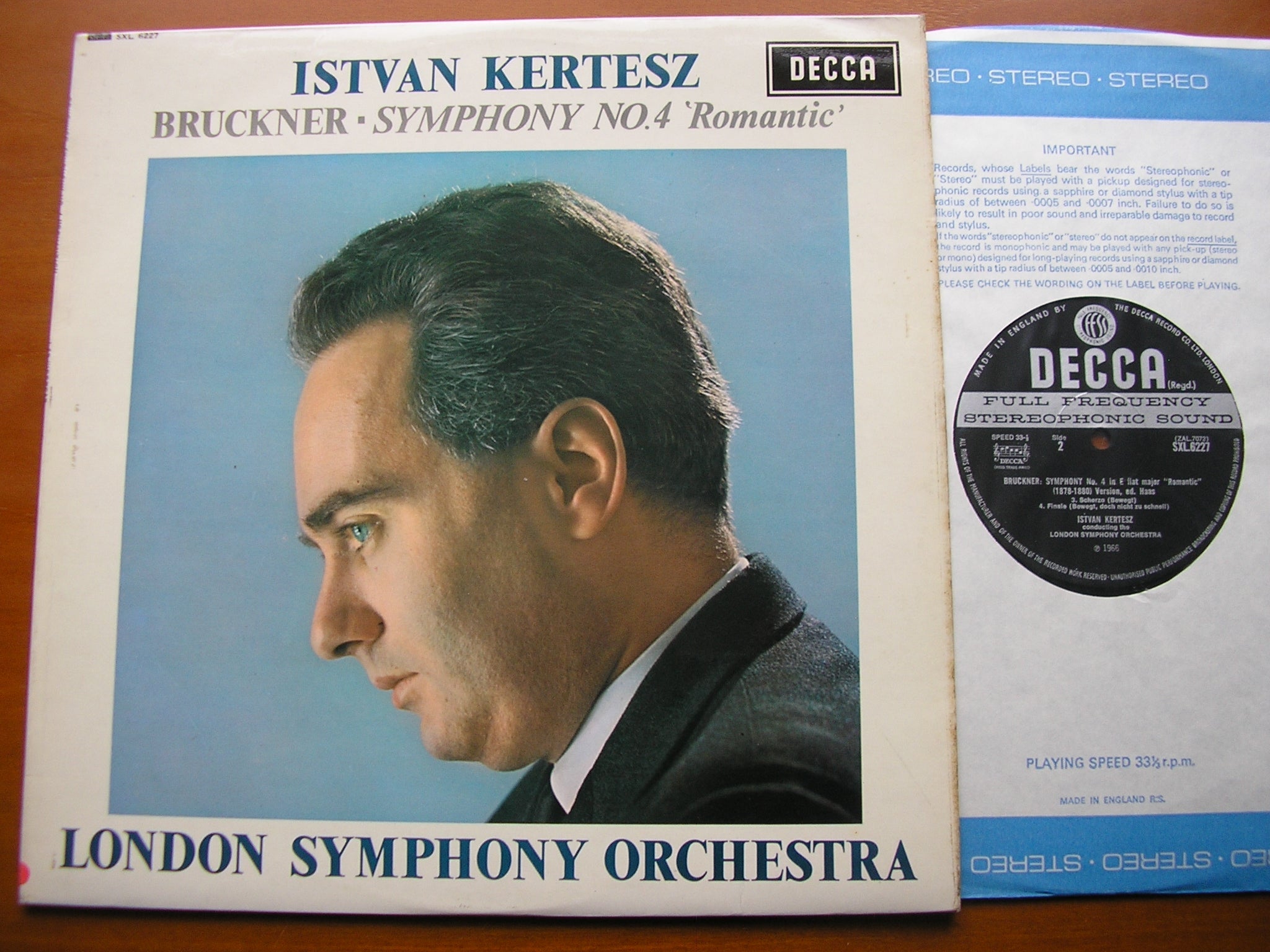 SXL 6227 BRUCKNER: SYMPHONY No. 4 'Romantic' KERTESZ / LONDON SYMPHONY