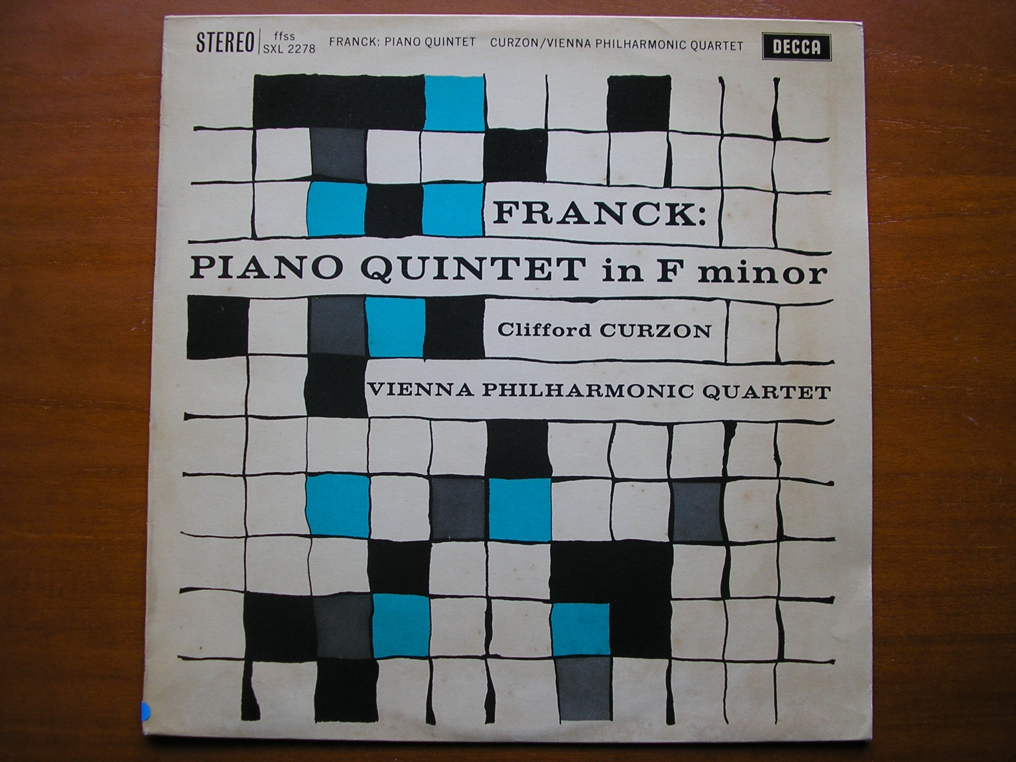 SXL 2278  FRANCK: PIANO QUINTET in F       CURZON / VIENNA PHILHARMONIC QUARTET    ED 1