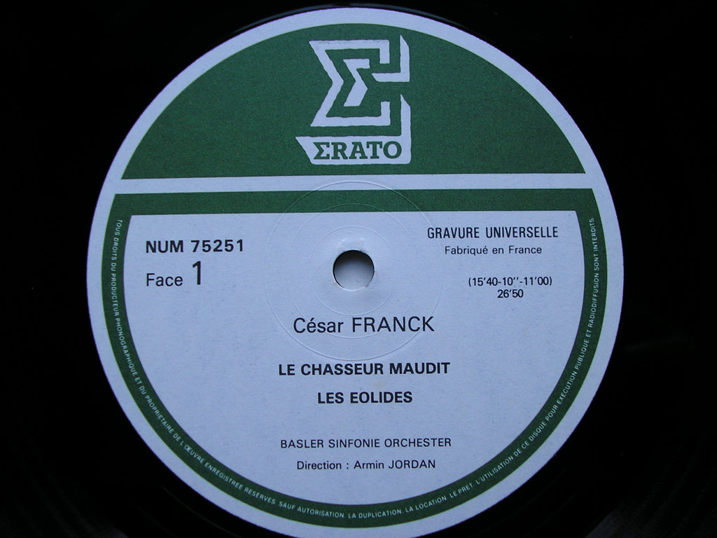 FRANCK: LE CHASSEUR MAUDIT / LES EOLIDES / PSYCHE        JORDAN / BASLE SYMPHONY     NUM 75251