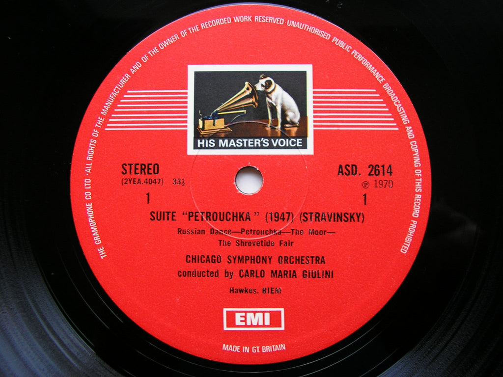 STRAVINSKY: THE FIREBIRD Suite / PETROUCHKA Suite   GIULINI / CHICAGO SYMPHONY   ASD 2614
