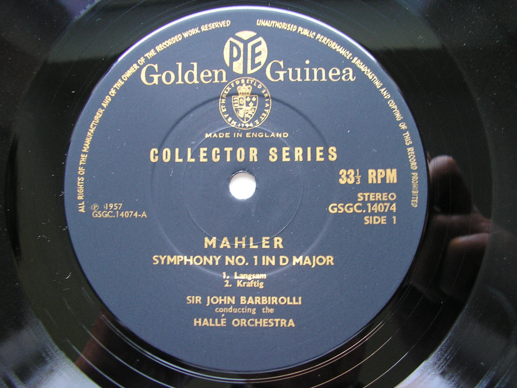 MAHLER: SYMPHONY No. 1      BARBIROLLI / HALLE ORCHESTRA      GSGC 14074