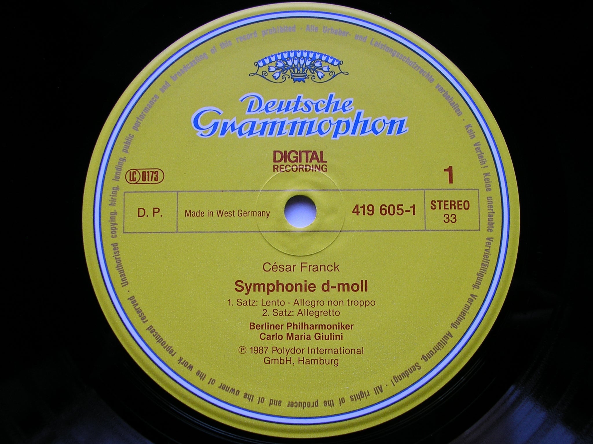 FRANCK: SYMPHONY / PSYCHE ET EROS      GIULINI / BERLIN PHILHARMONIC    419 605