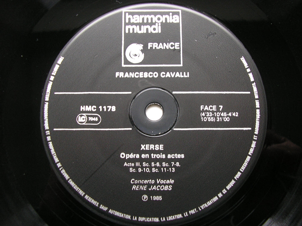 CAVALLI: XERXES       JACOBS / NELSON / GALL / POULENARD / DE MAY / ENSEMBLE INSTRUMENTAL / JACOBS     4LP     HMC 1175-78