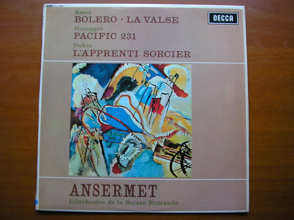 SXL 6065  RAVEL: BOLERO / LA VALSE / HONEGGER: PACIFIC 231 / DUKAS: THE SORCERER'S APPRENTICE     ANSERMET / SUISSE ROMANDE     ED1