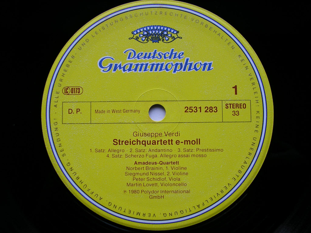 VERDI & TCHAIKOVSKY: STRING QUARTETS       AMADEUS QUARTET     2531 283