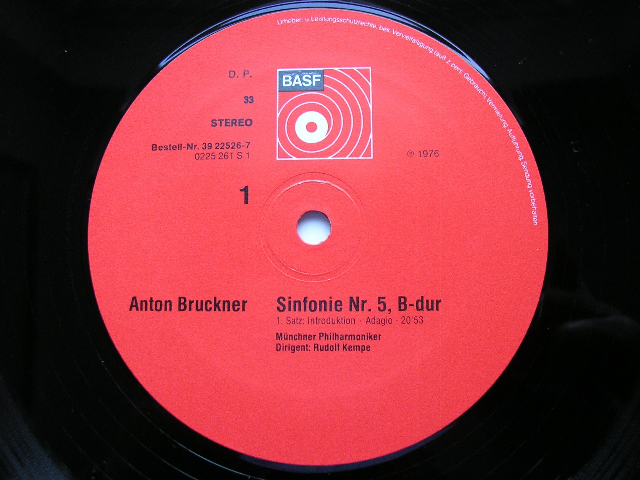 BRUCKNER: SYMPHONY No. 5       KEMPE / MUNICH PHILHARMONIC    2LP      39 22526 - 7