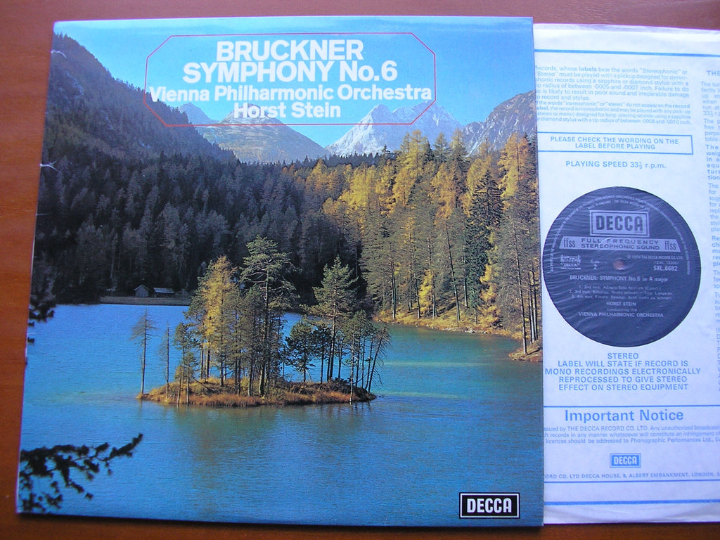 SXL 6682 BRUCKNER: SYMPHONY No. 6 STEIN / VIENNA PHILHARMONIC