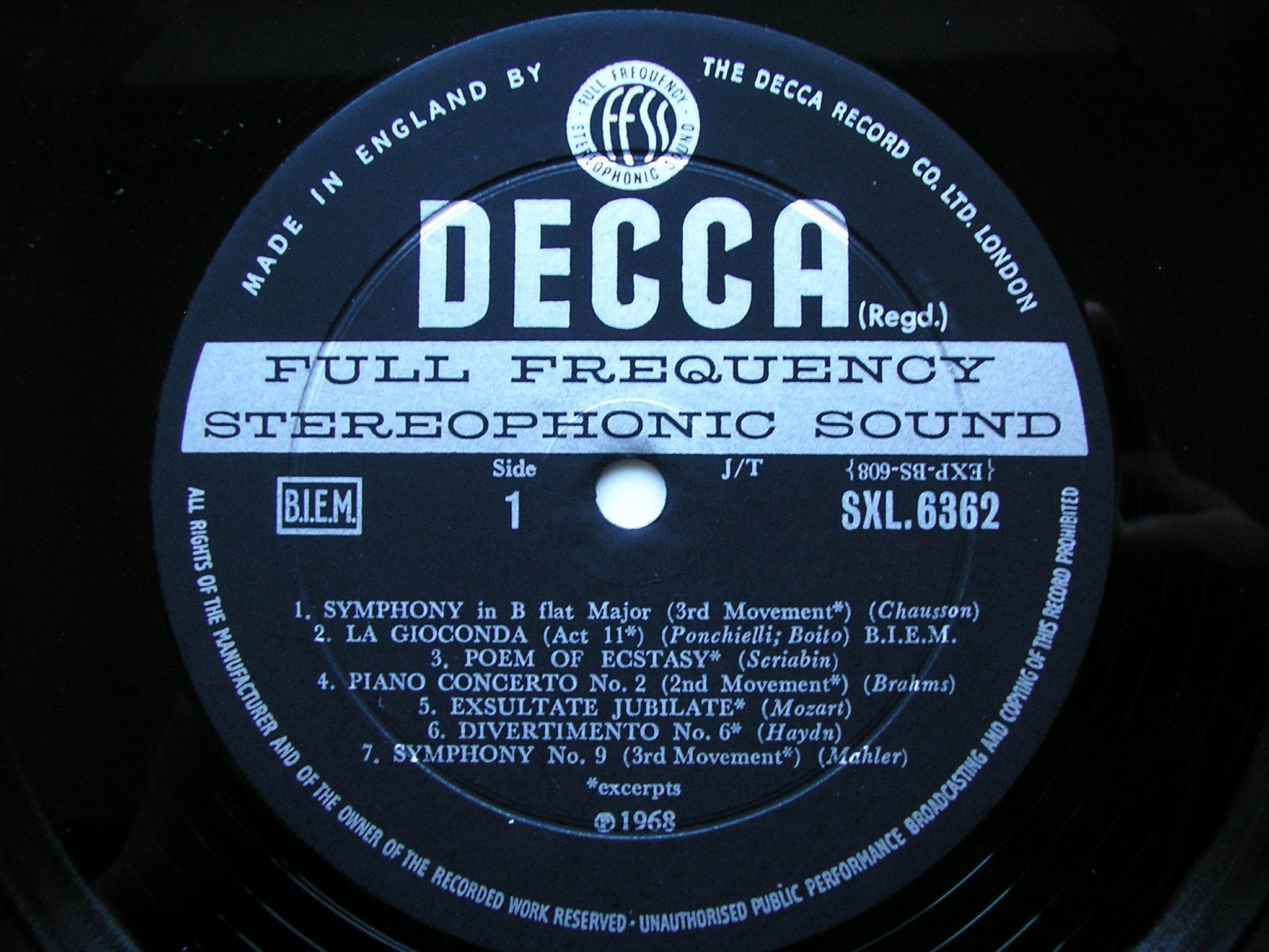 SXL 6362  DECCA STEREO SAMPLER 1968    ED2