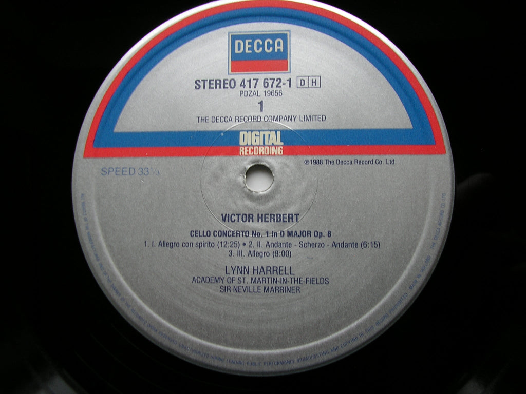 HERBERT: CELLO CONCERTOS    LYNN HARRELL / ASMIF / NEVILLE MARRINER   417 672
