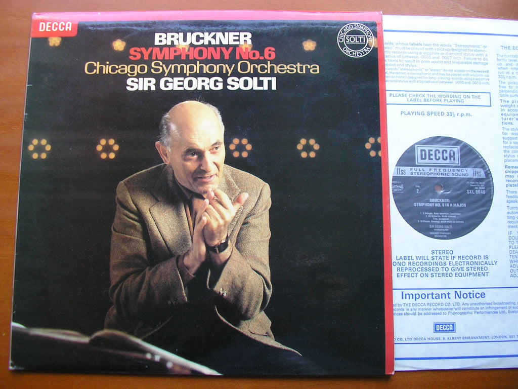 SXL 6946 BRUCKNER: SYMPHONY NO. 6 SOLTI / CHICAGO SYMPHONY
