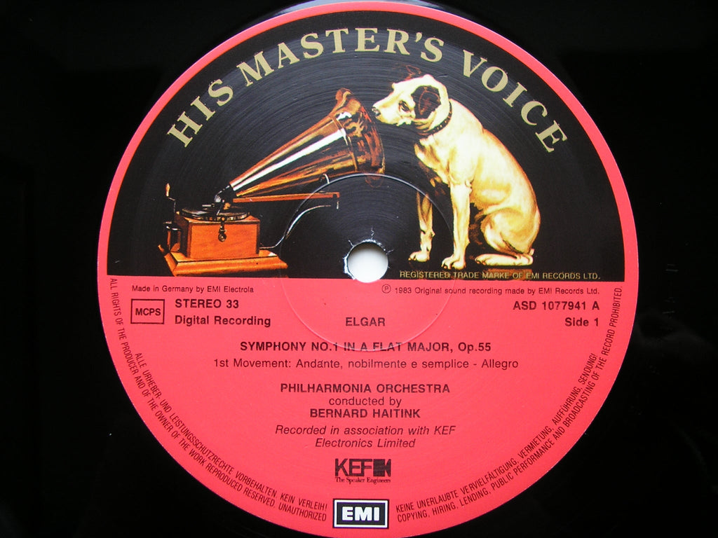 ELGAR: SYMPHONY No. 1      HAITINK / PHILHARMONIA ORCHESTRA     ASD 1077941