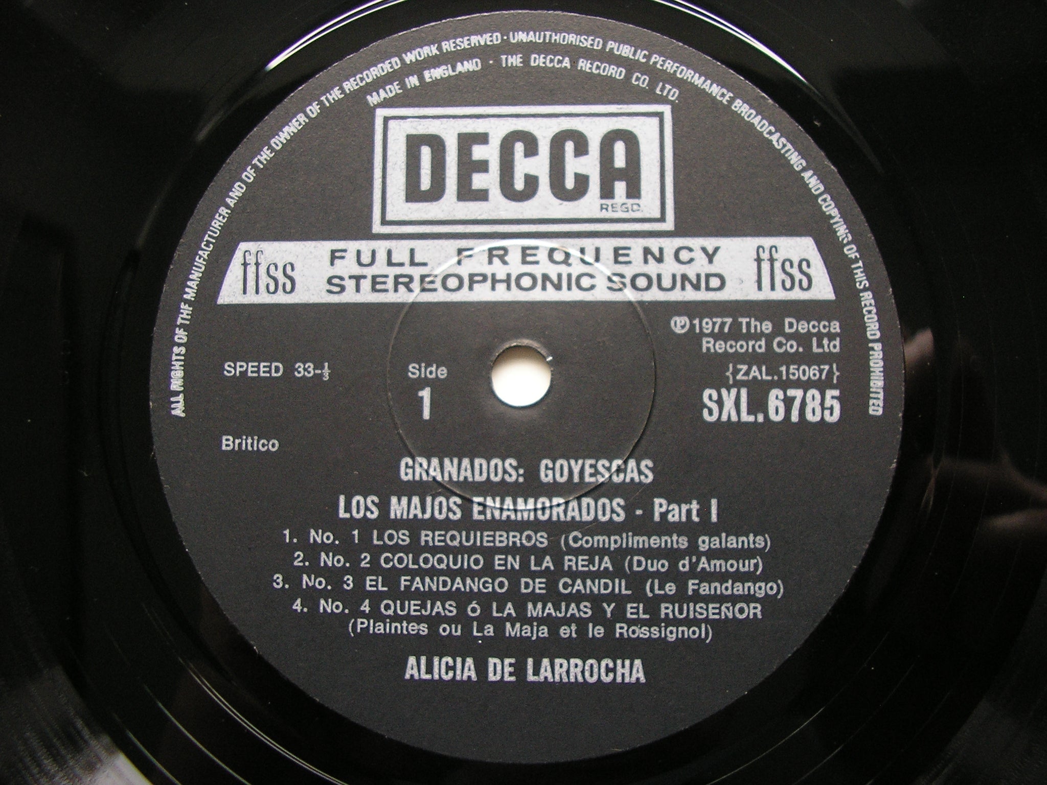 SXL 6785 GRANADOS: GOYESCAS VOL.1 & 2 / EL PELELE ALICA DE LARROCHA