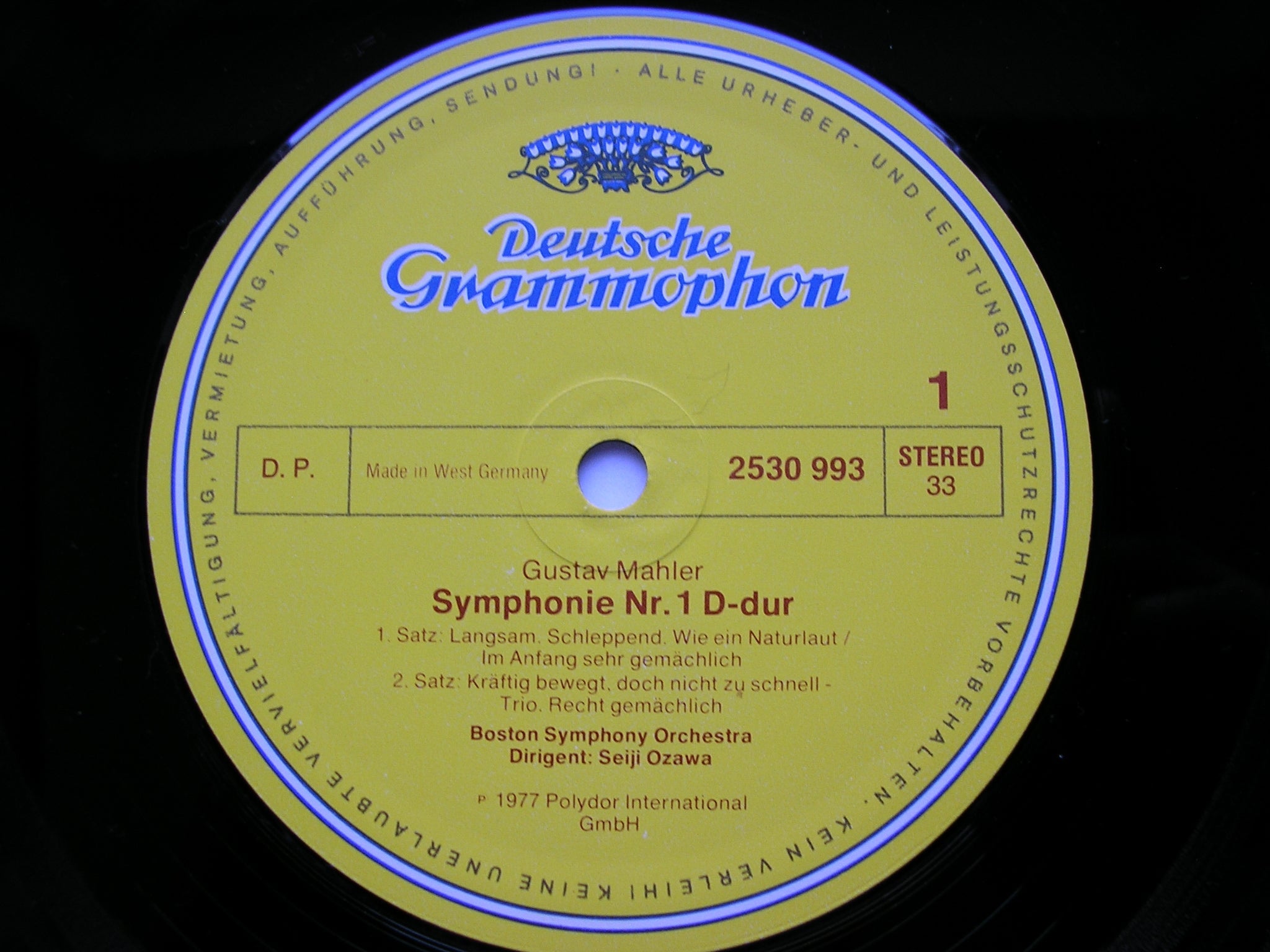 MAHLER: SYMPHONY No. 1       OZAWA / BOSTON SYMPHONY     2530 993