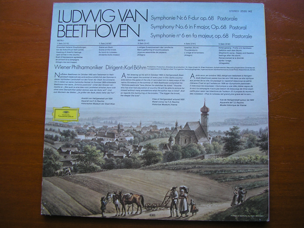 BEETHOVEN: SYMPHONY No. 6 'Pastoral'      BOHM / VIENNA PHILHARMONIC   2530 142