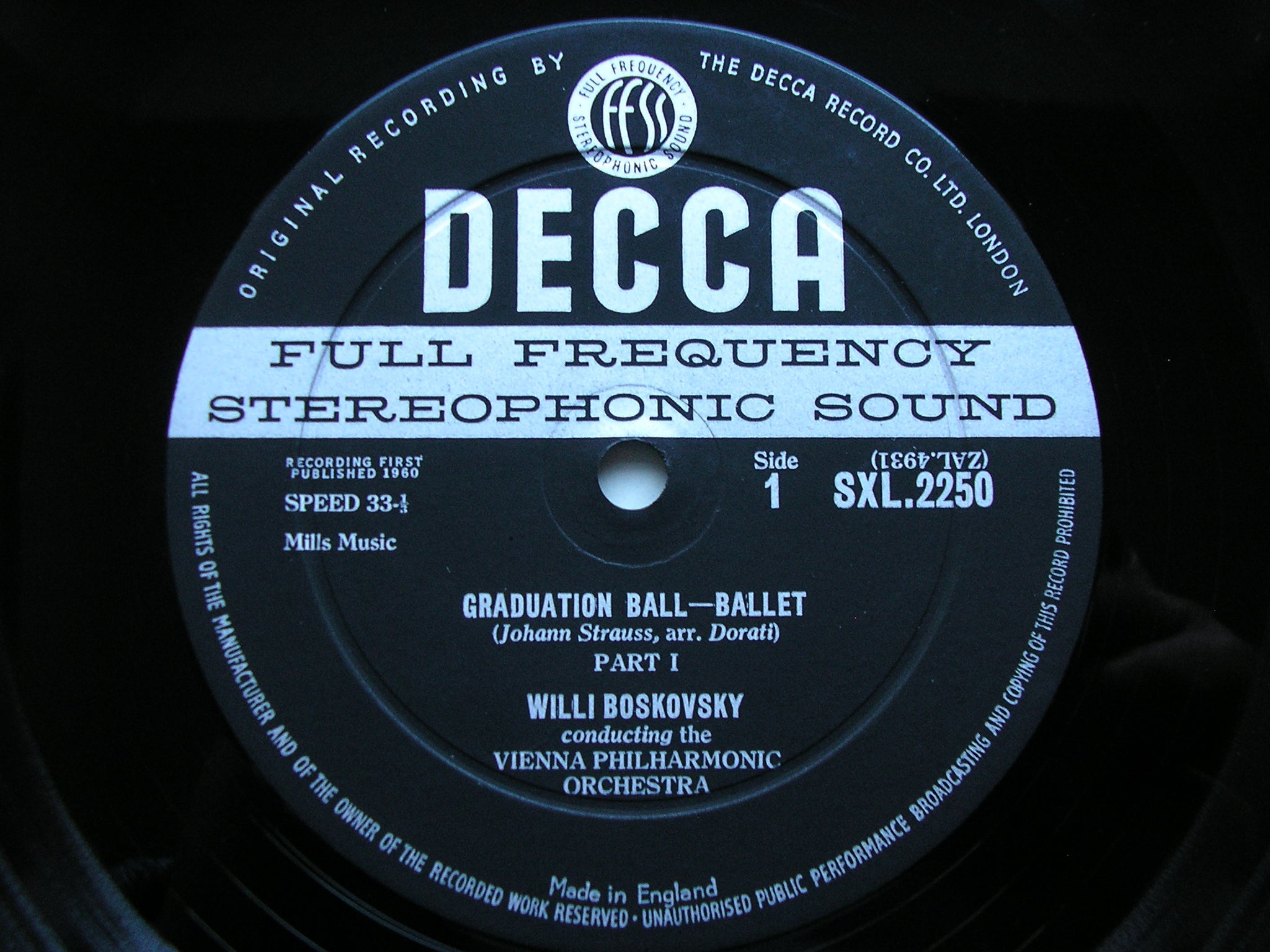 SXL 2250 STRAUSS: GRADUATION BALL / WEBER: LE SPECTRE DE LA ROSE BOSKOVSKY /VIENNA PHILHARMONIC