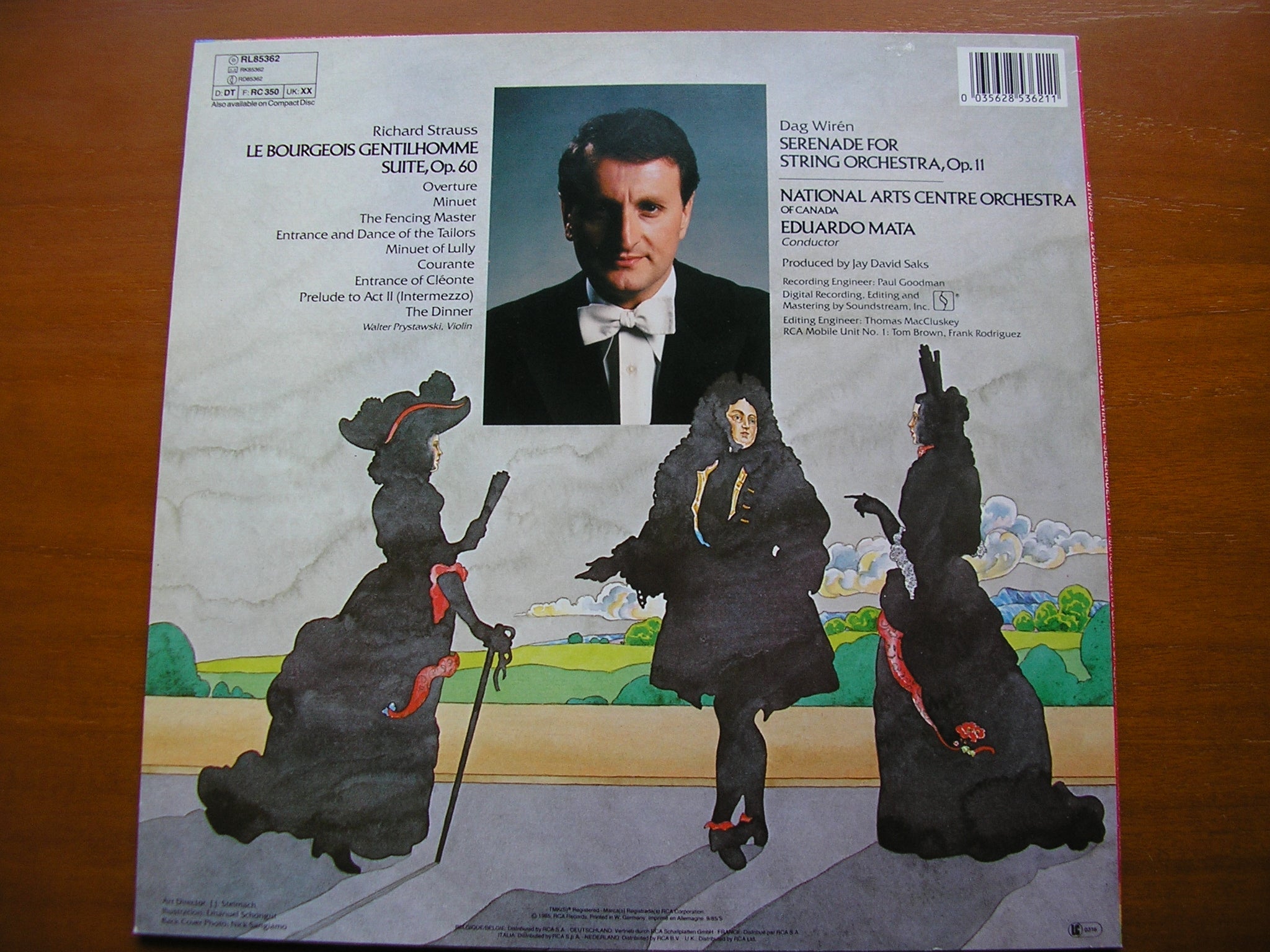 STRAUSS: LE BOURGEOIS GENTILHOMME / WIREN: SERENADE FOR STRINGS      MATA / NATIONAL ARTS CENTRE ORCHESTRA OF CANADA     RL85362