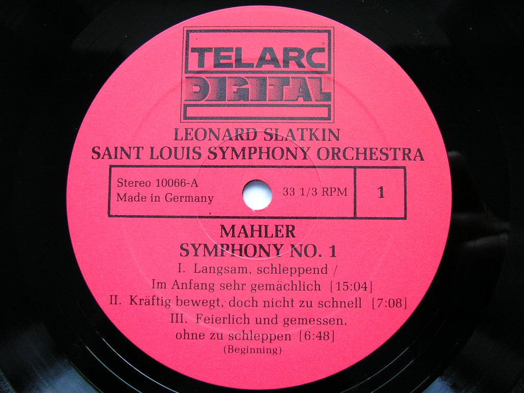 MAHLER: SYMPHONY No. 1       SLATKIN / SAINT LOUIS SYMPHONY     DG-10066