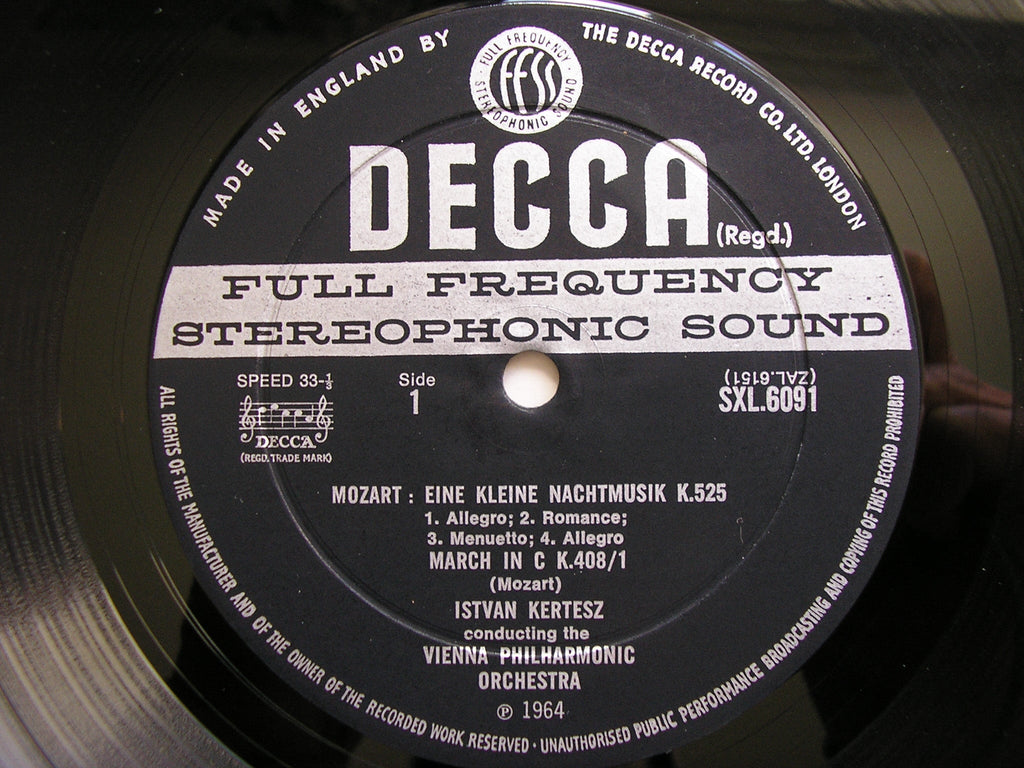 SXL 6091 MOZART: SYMPHONY No. 36 / EINE KLEINE NACHTMUSIK KERTESZ / VIENNA PHILHARMONIC