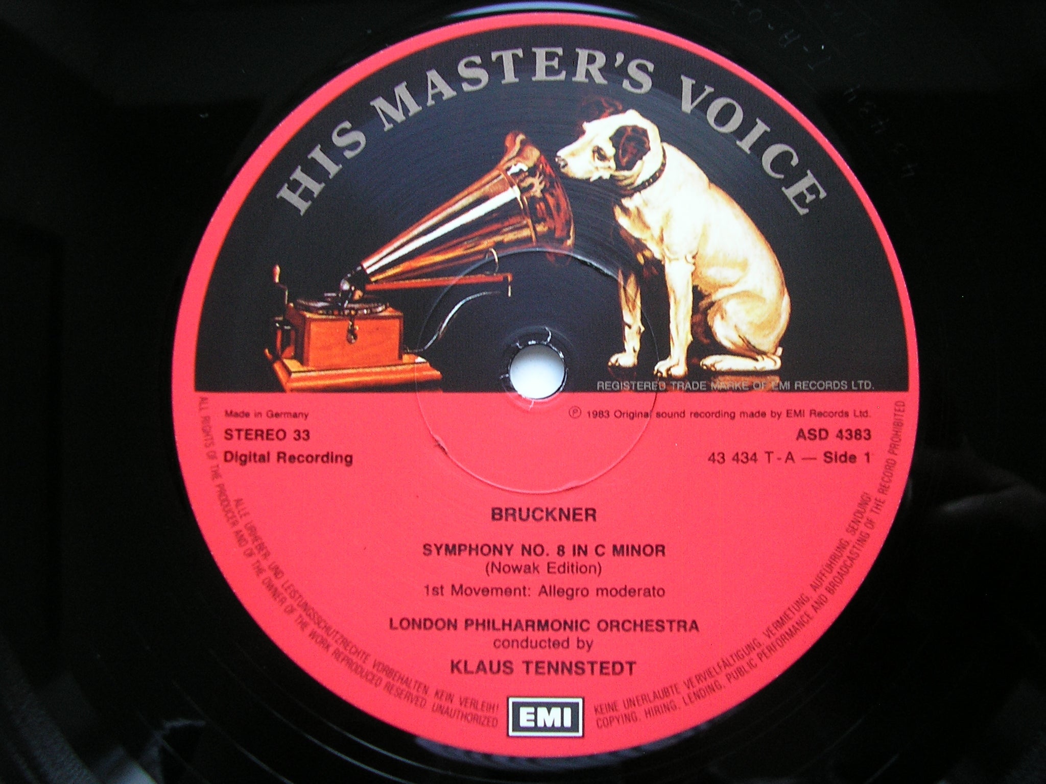 BRUCKNER: SYMPHONY No. 8     TENNSTEDT / LONDON PHILHARMONIC    2LP     SLS 5290