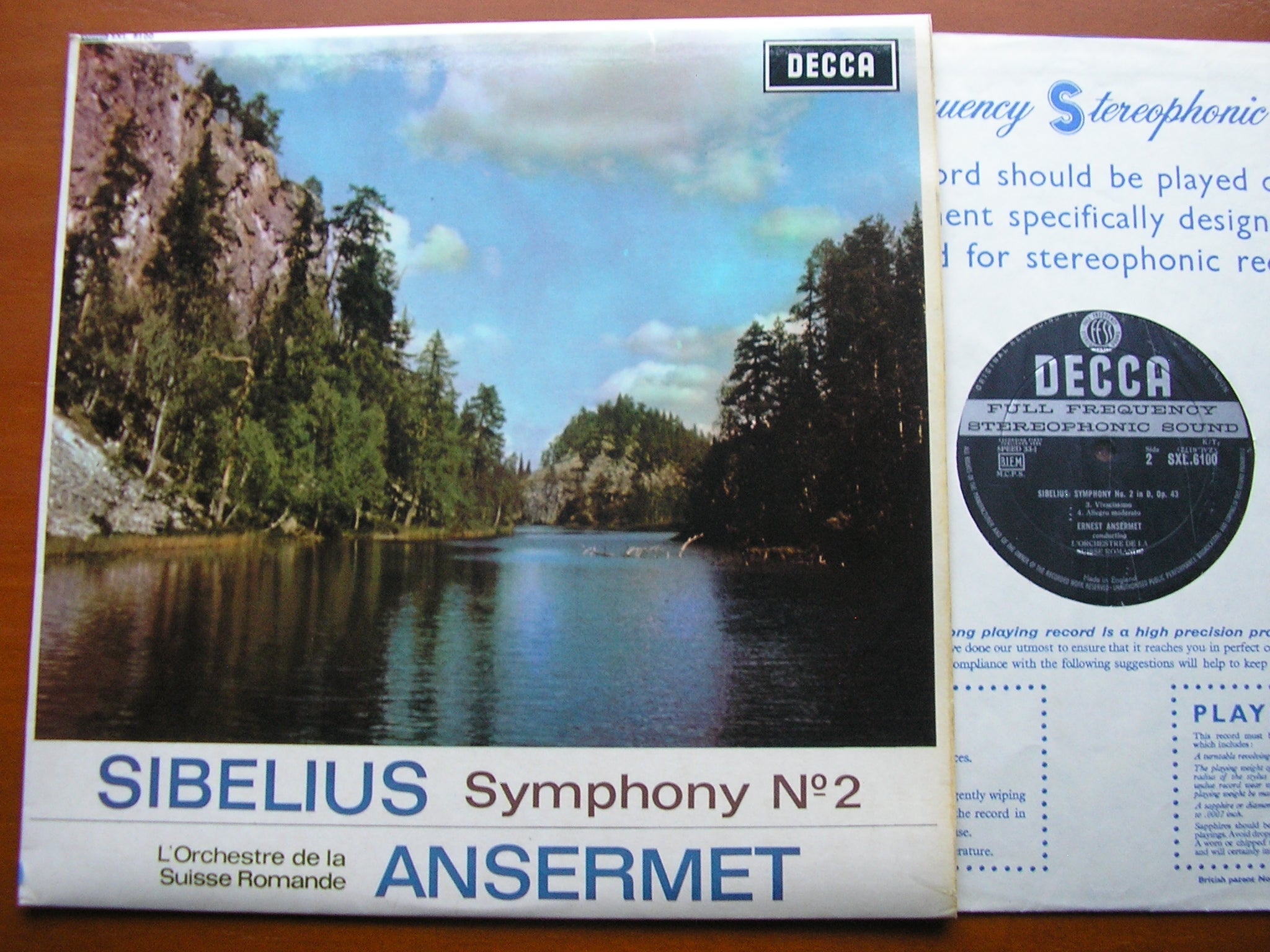 SXL 6100 SIBELIUS: SYMPHONY No. 2 ANSERMET / SUISSE ROMANDE