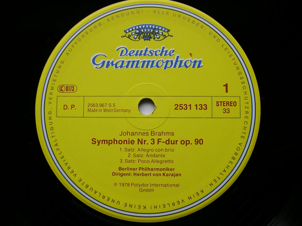 BRAHMS: THE FOUR SYMPHONIES   KARAJAN / BERLIN PHILHARMONIC   2531 131 - 134