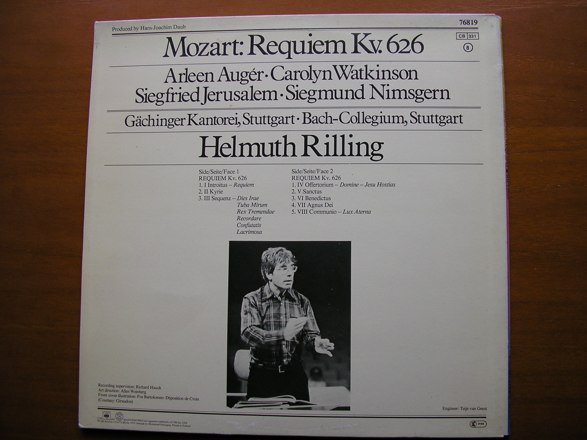 MOZART: REQUIEM   SOLOISTS / RILLING / CHOIR / BACH COLLEGIUM STUTTGART / RILLING     76819
