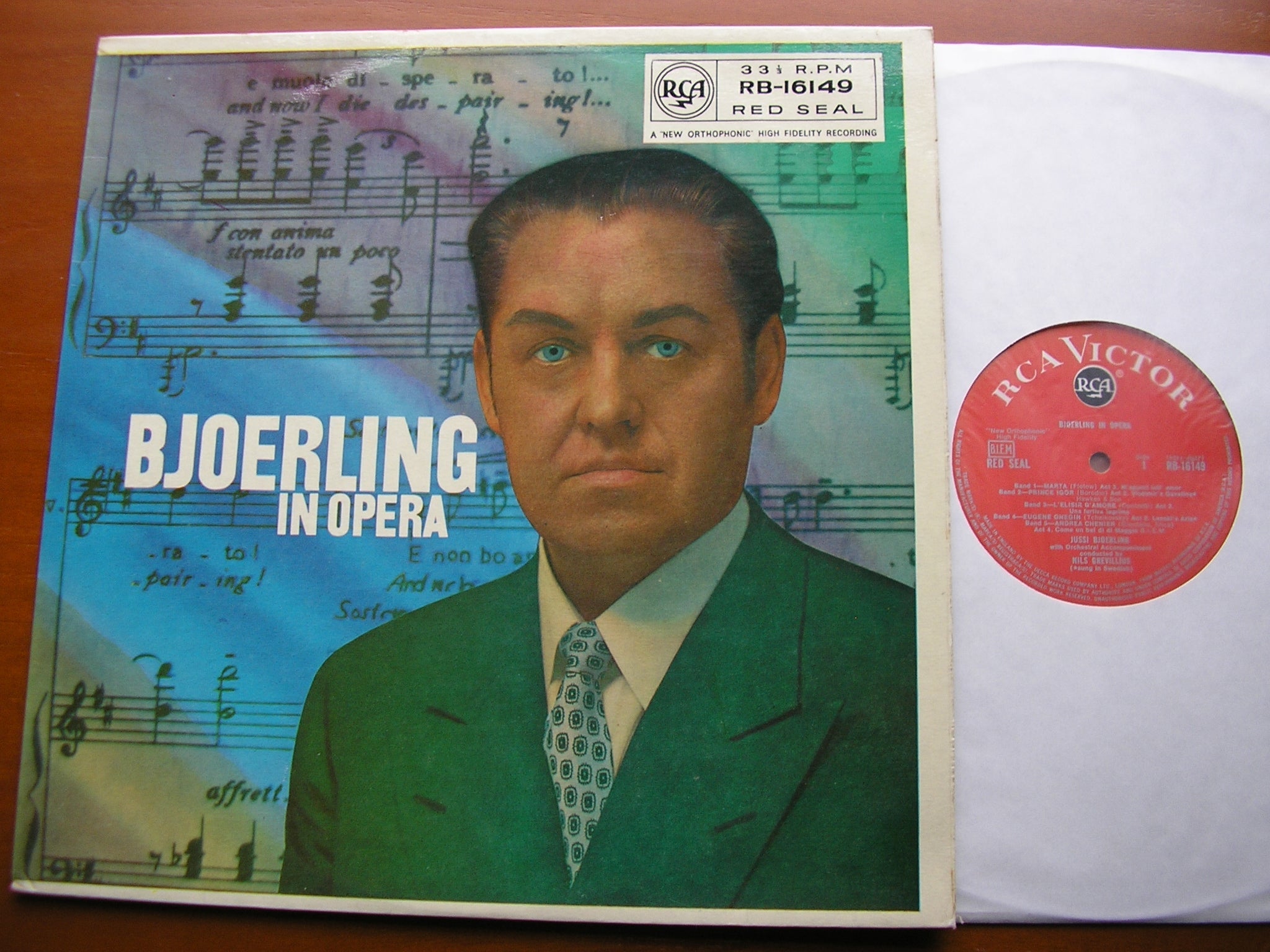 BJOERLING IN OPERA: FLOTOW / BORODIN / GIORDANO / VERDI / MASCAGNI / PUCCINI / DONIZETTI   RCA RB 16149