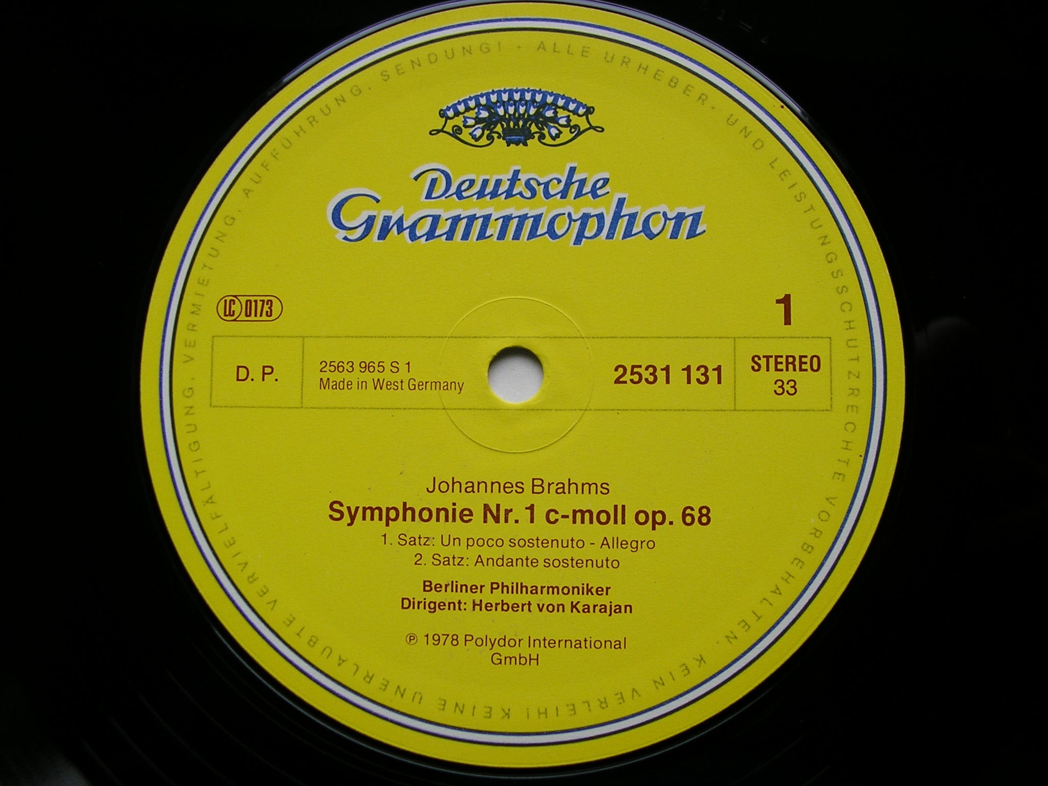 BRAHMS: THE FOUR SYMPHONIES   KARAJAN / BERLIN PHILHARMONIC   2531 131 - 134