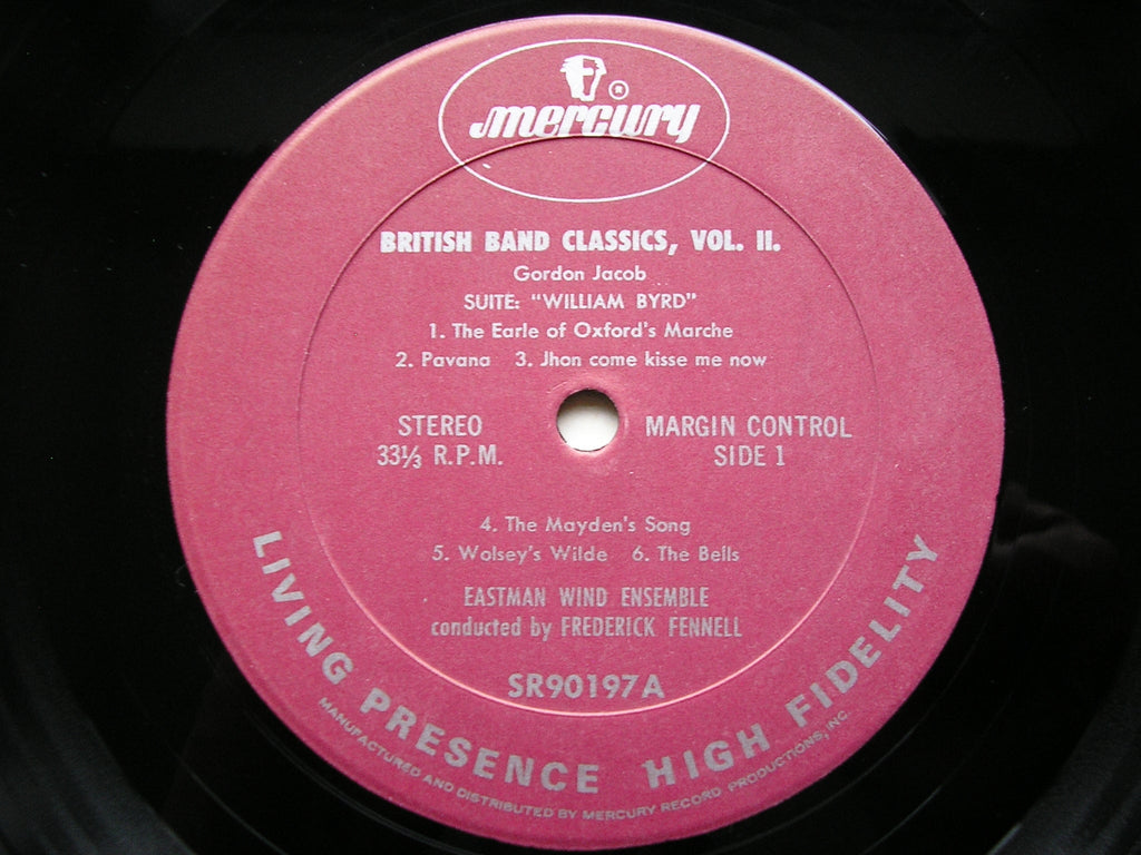 BRITISH BAND CLASSICS Volume 2     JACOB / HOLST / WALTON        FENNELL / EASTMAN WIND ENSEMBLE         SR90197