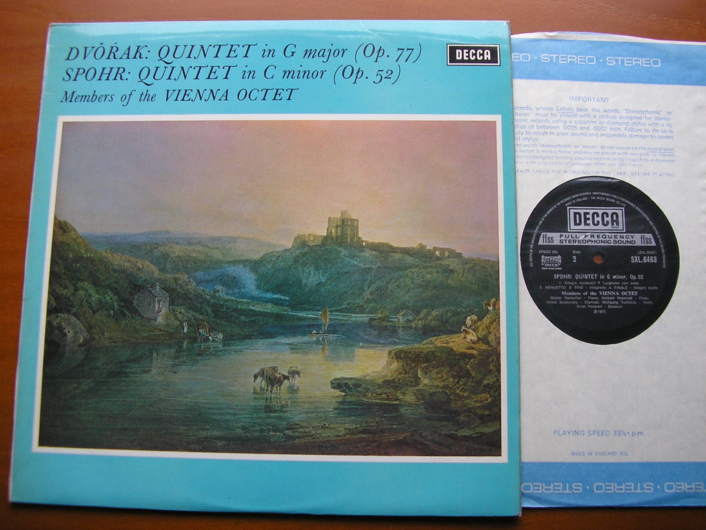 SXL 6463 DVORAK: QUINTET in G / SPOHR: QUINTET in C MEMBERS OF THE VIENNA OCTET