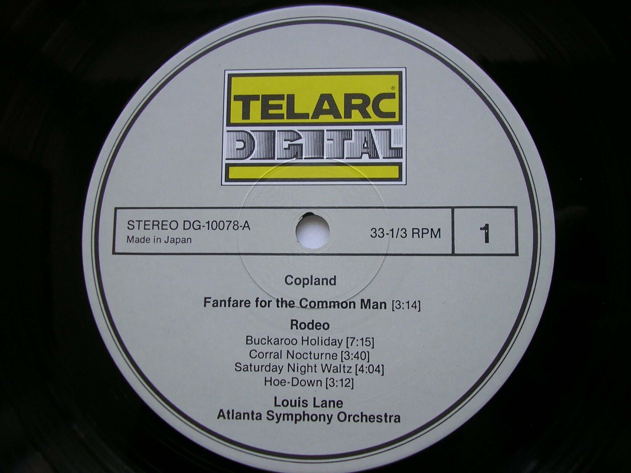 COPLAND: APPALACHIAN SPRING / RODEO / FANFARE    LANE / ATLANTA SYMPHONY     DG-10078
