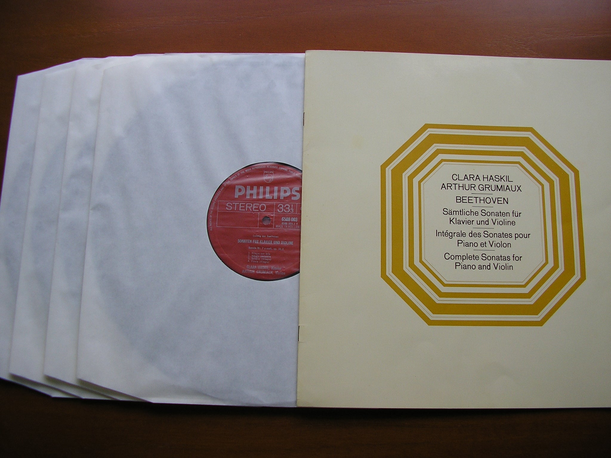 BEETHOVEN: THE COMPLETE SONATAS FOR VIOLIN & PIANO     GRUMIAUX / HASKIL   4LP   6733 001