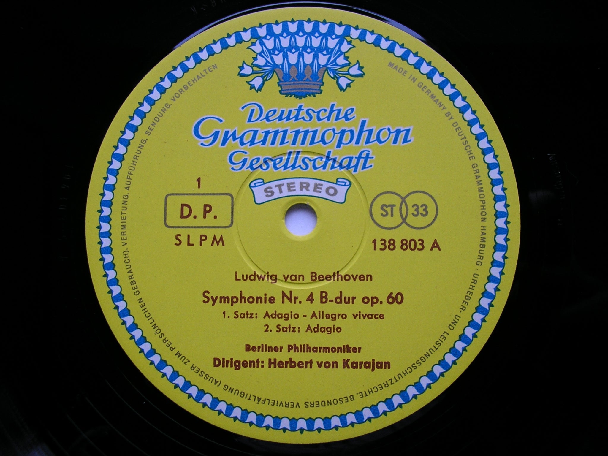 BEETHOVEN: SYMPHONY No. 4   KARAJAN / BERLIN PHILHARMONIC  138 803