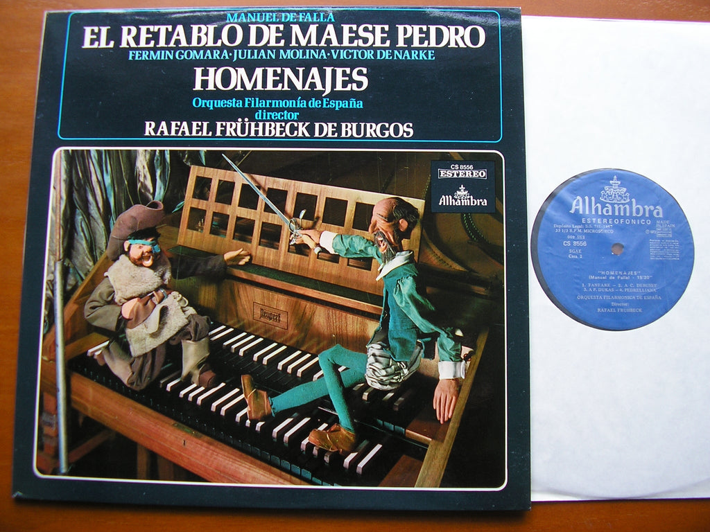 FALLA: MASTER PETER'S PUPPET SHOW / HOMENAJES     SOLOISTS / SPANISH NATIONAL ORCHESTRA / DE BURGOS    CS 8556