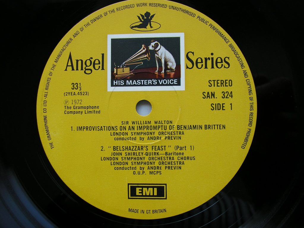 WALTON: BELSHAZZAR'S FEAST  SHIRLEY-QUIRK / LONDON SYMPHONY ORCHESTRA / ANDRE PREVIN   SAN 324