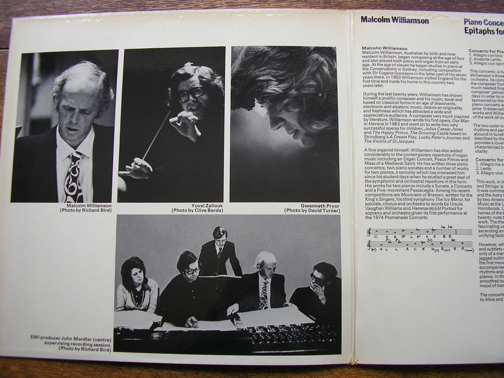WILLIAMSON: PIANO CONCERTO No. 2 / CONCERTO FOR TWO PIANOS   PRIOR / WILLIAMSON / ENGLISH CHAMBER ORCHESTRA / ZALIOUK   EMD 5520