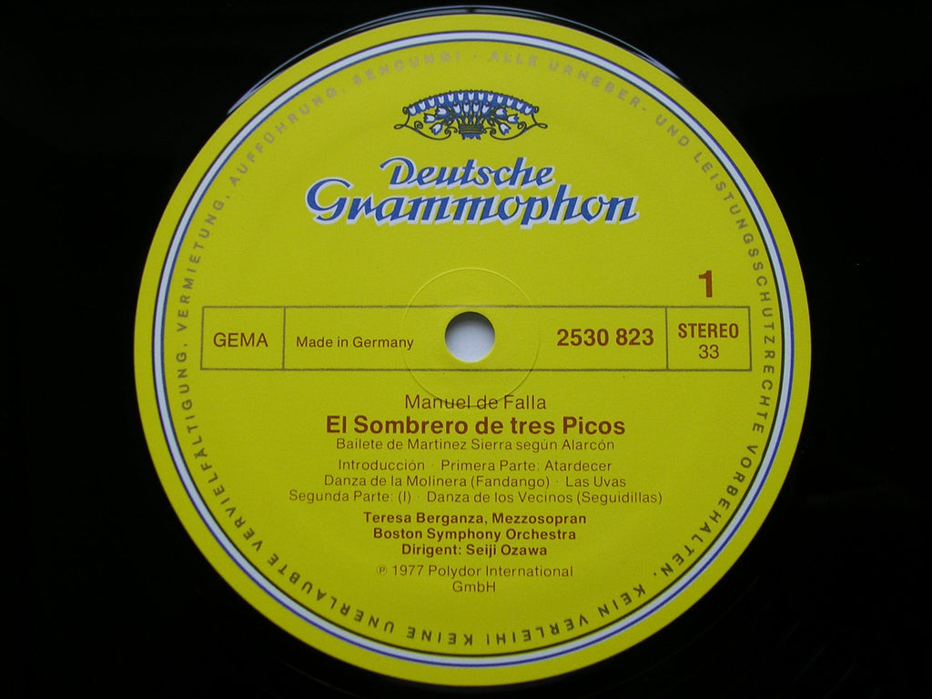 FALLA: THE THREE CORNERED HAT     BERGANZA / BOSTON SYMPHONY / OZAWA    2530 823