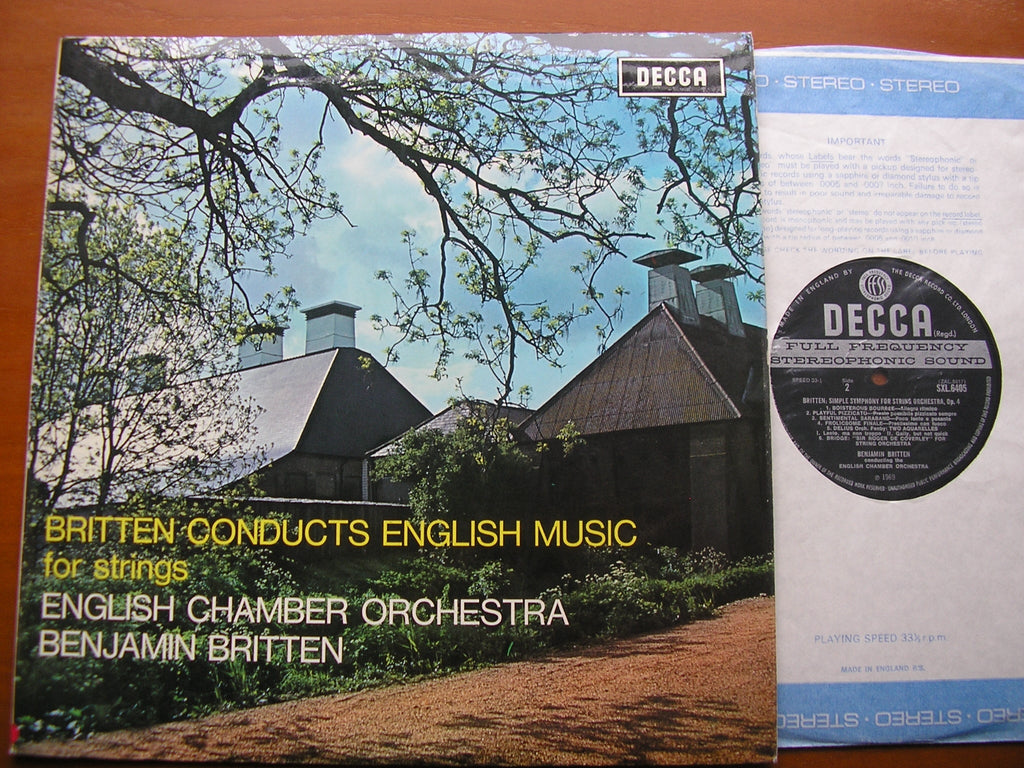 SXL 6405 BRITTEN CONDUCTS ENGLISH MUSIC FOR STRINGS ENGLISH CHAMBER ORCHESTRA / BRITTEN