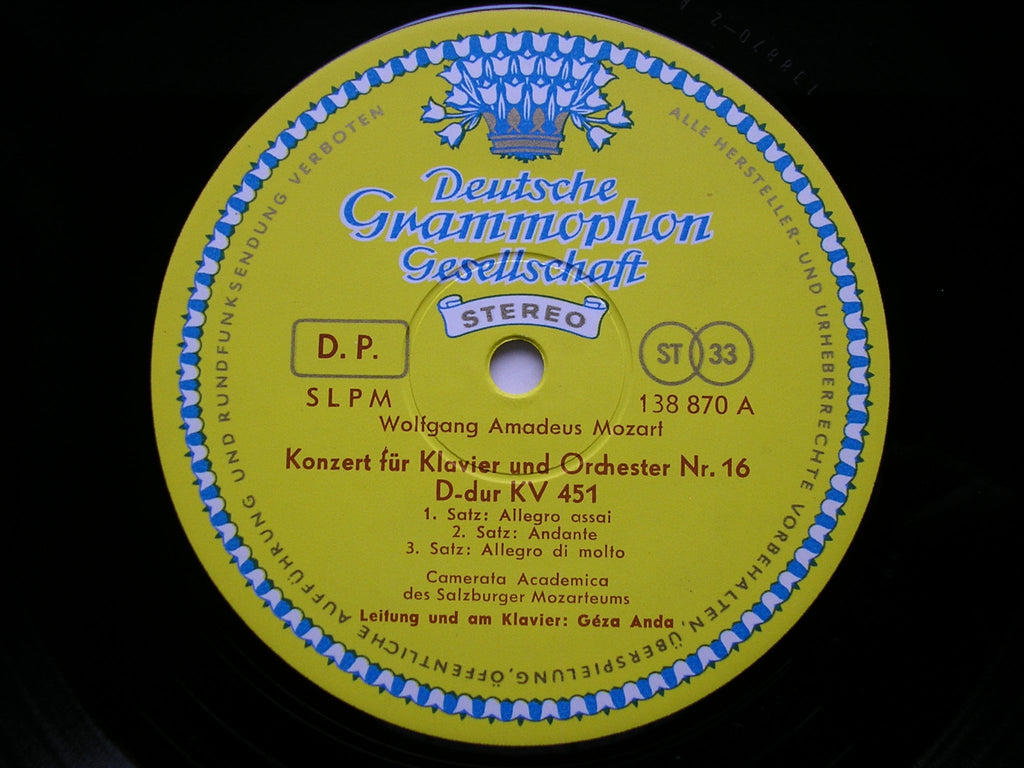 MOZART: THE PIANO CONCERTOS  GEZA ANDA / CAMERATA ACADEMICA DES SALZBURGER MOZARTEUMS   12 LP SET