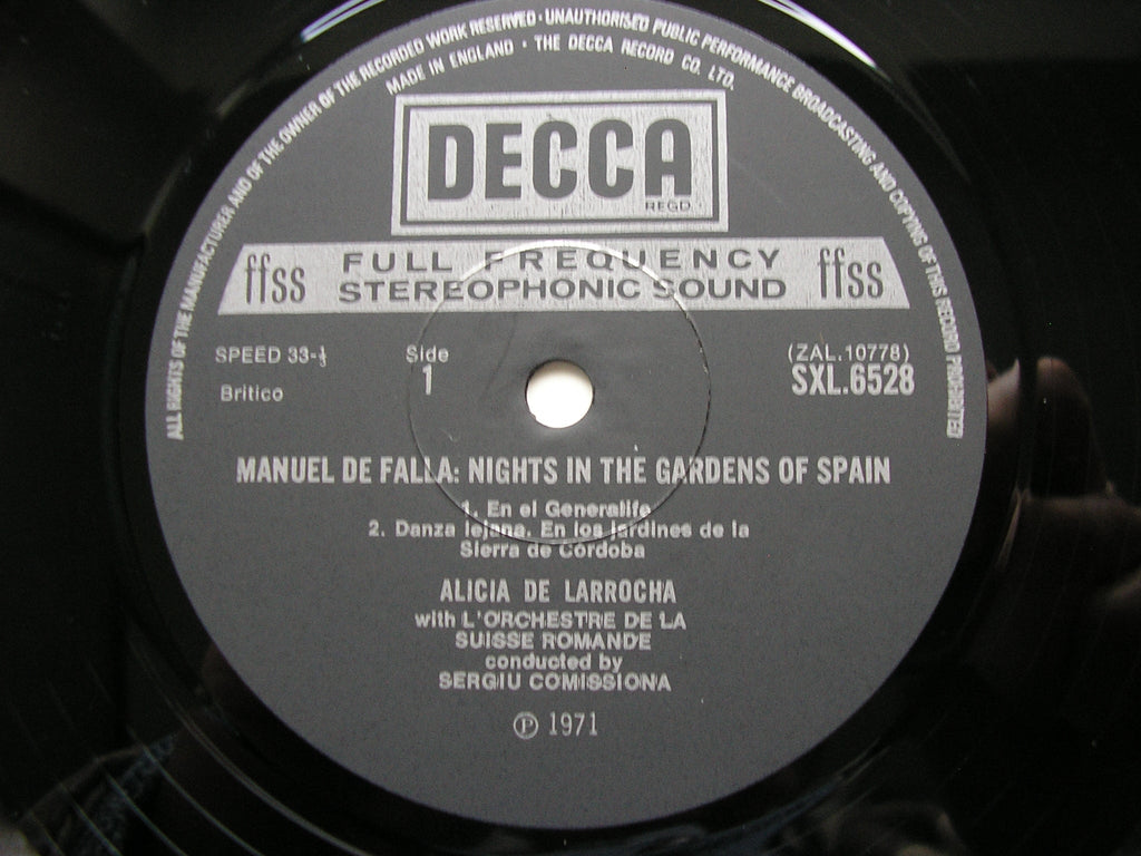 SXL 6528 FALLA: NIGHTS IN THE GARDENS / CHOPIN: PIANO CONCERTO 2 DE LARROCHA / SRO / COMISSIONA