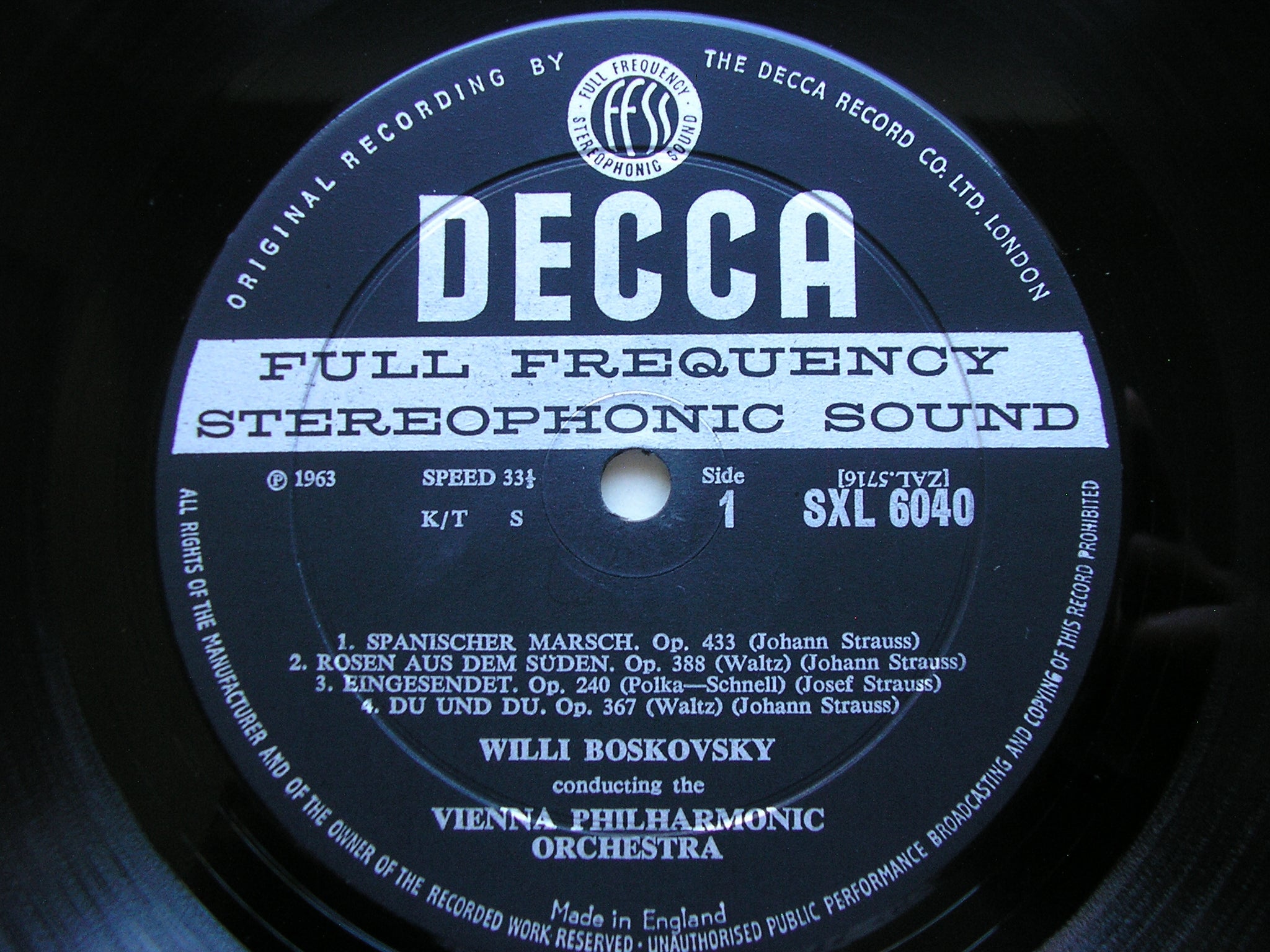 SXL 6040 TALES FROM THE VIENNA WOODS: Music of the Strauss Family BOSKOVSKY / VIENNA PHILHARMONIC